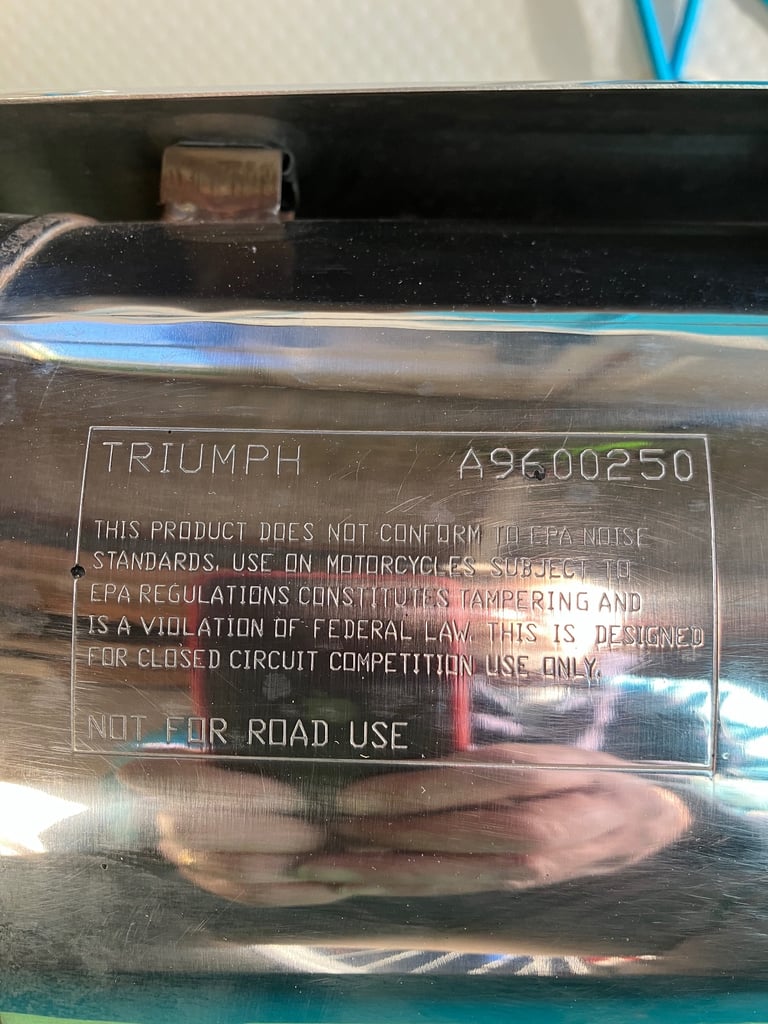 Triumph Tiger performance exhaust *SOLD THANKS *