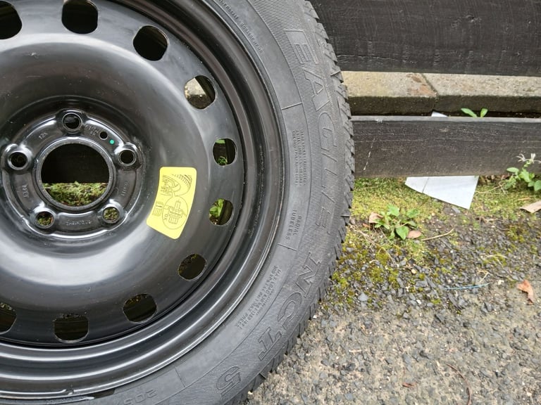 Brand new tyre on a 5 stud steel wheel