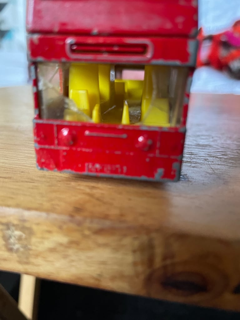 vintage Matchbox Super Kings K-15 "The Londoner" double-decker bus.