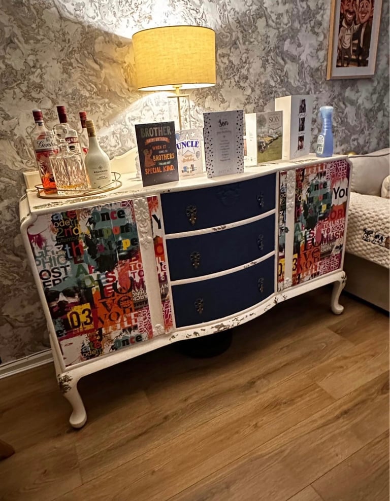 image for stunning Vintage Sideboard Upcycled