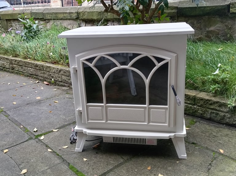 image for Dunelm Large Stove effect heater, white