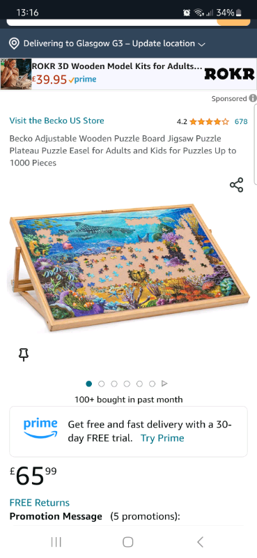 Puzzle Table - 100 to 1000 Pieces
