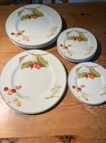 Wedgwood bone china plates (Sweet Cherries pattern) microwave & dishwasher safe