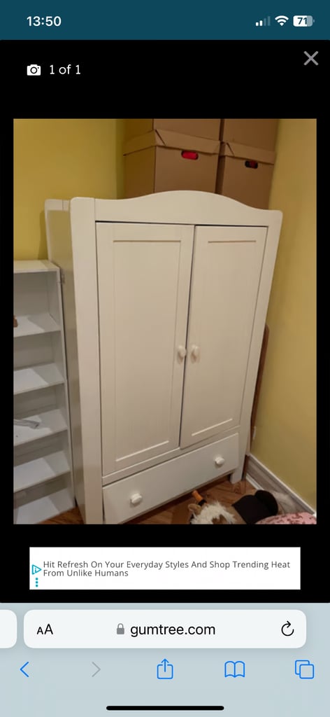 Lovely mamas and papas wardrobe for children 