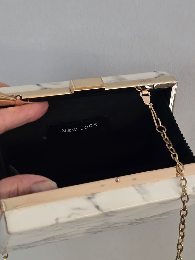 Marble Hard Case Clutch bag