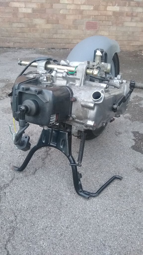 PGO, T-REX moped scooter, 50cc, 2000, complete motor/gearbox/wheel. Fully working.