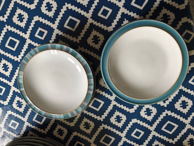 Denby blue / green dinner ware