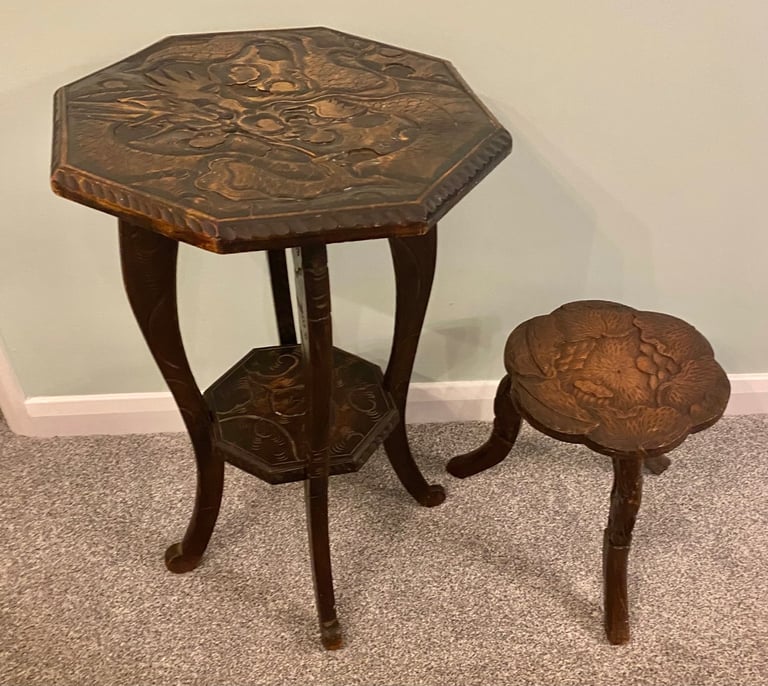 LIBERTY LONDON ANTIQUE JAPANESE STOOL / TABLE / LAMP / PLANT STAND ETC 