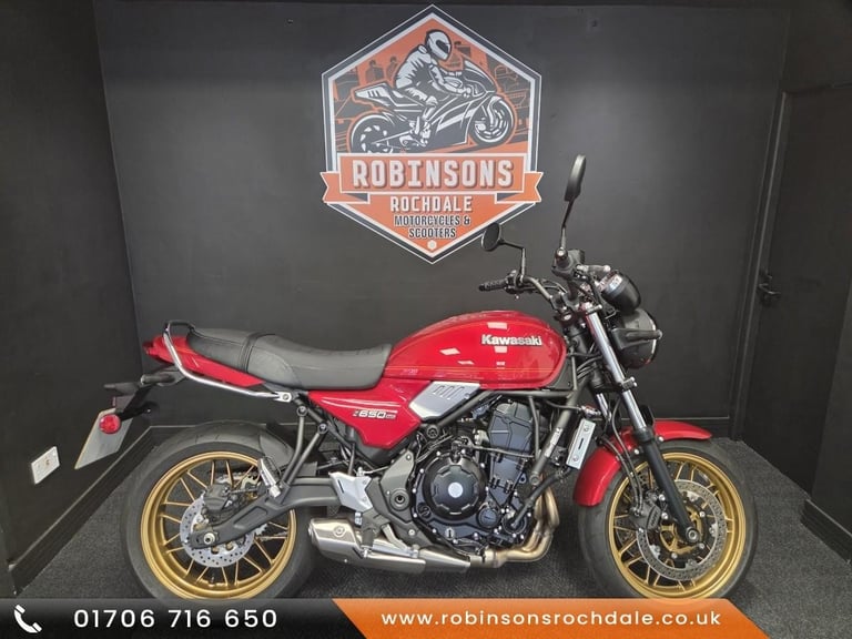 image for 2025 Kawasaki Z650RS in red with only 396 miles.