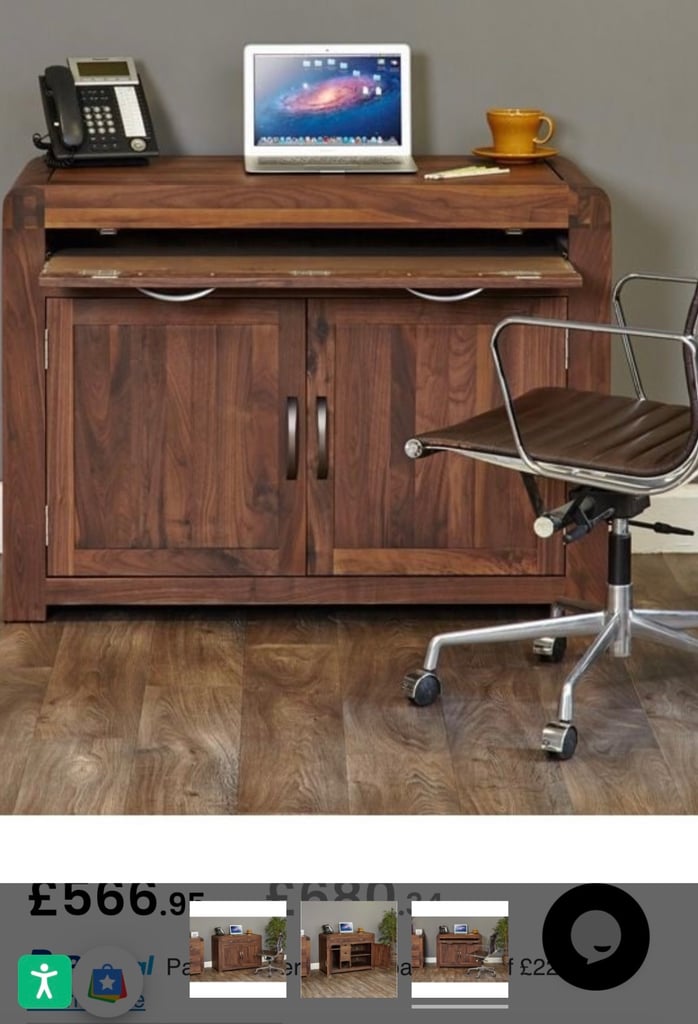 Shiro Walnut Solid wood hidden home office desk 