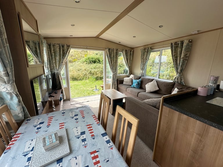 ABI Sunningdale 2014 two bed static caravan for sale sited on Haven Perran Sands