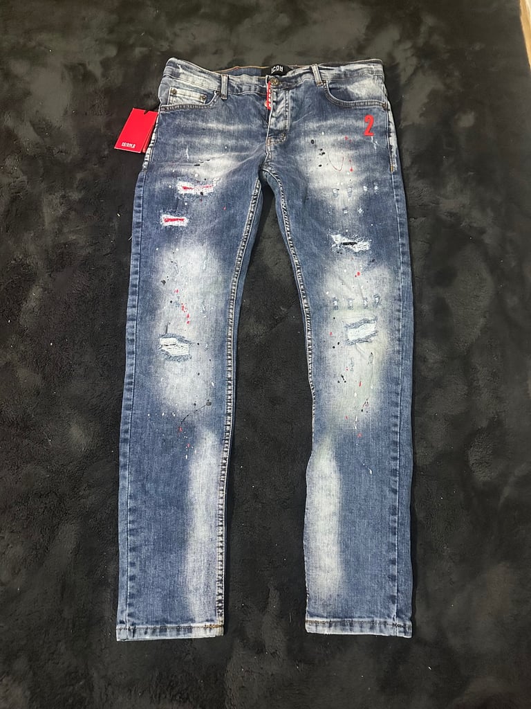 image for Icon 2 X Way Ripped Jeans