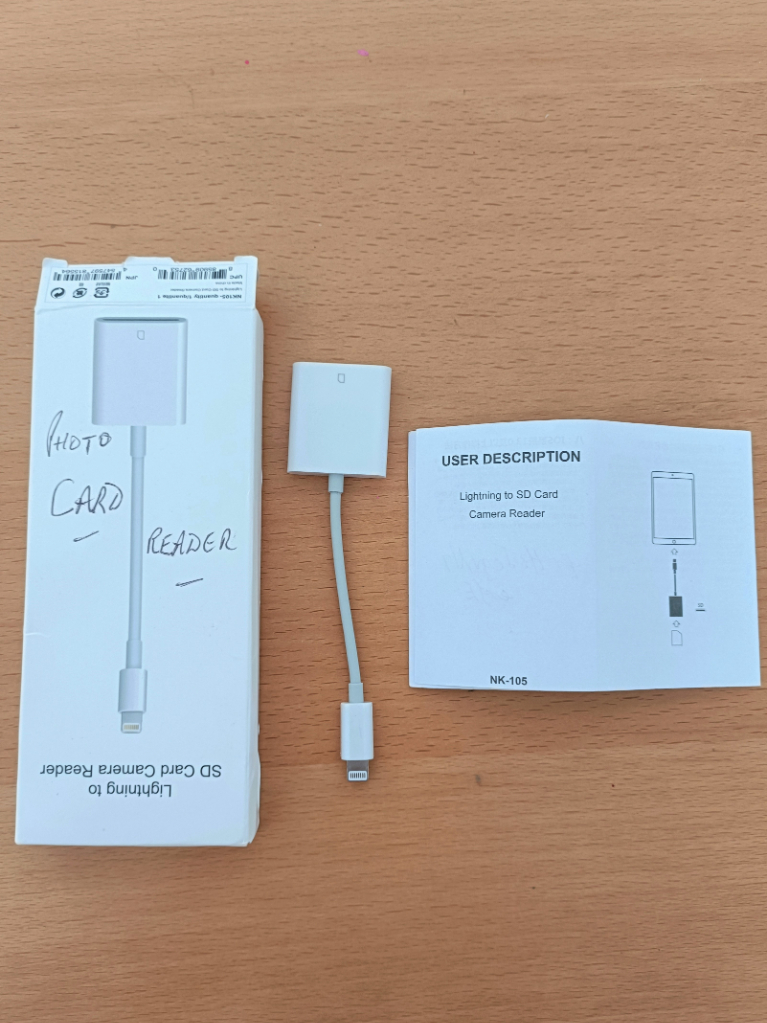 Apple Lightning to SD Card Camera Reader (Unbranded)
