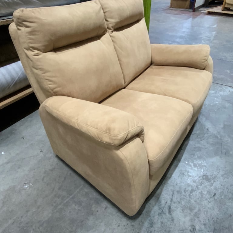 Beige Material Velvety Sofa