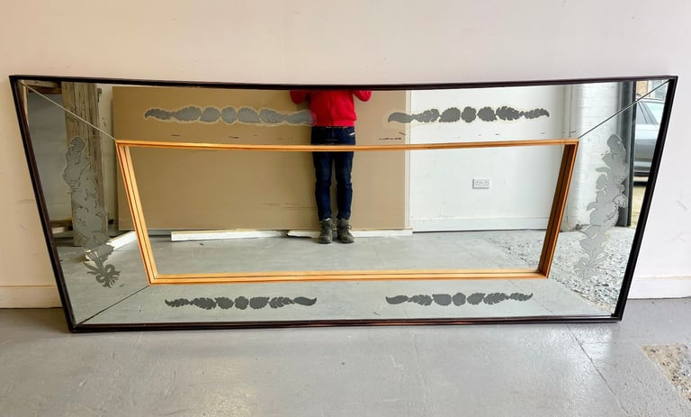 image for Large Vintage Chinese Wall Mirror