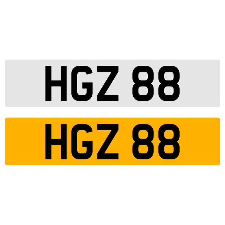 image for HGZ 88 NUMBER PLATE REGISTRATION NUMBERPLATE REGISTRATION CHERISHED DATELESS NORTHERN IRISH NI