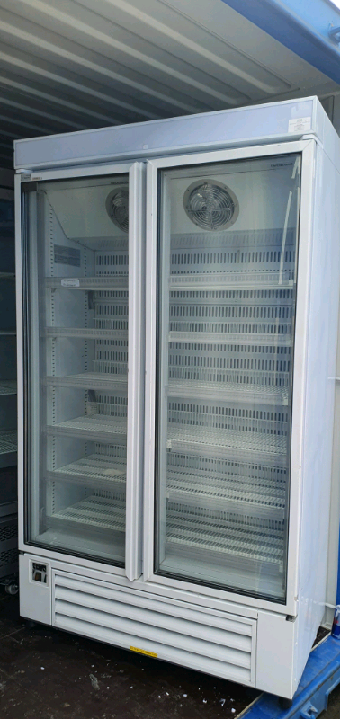 NEW G7 COMMERCIAL DOUBLE DOORS DISPLAY FREEZER WITH LED LIGHTS 