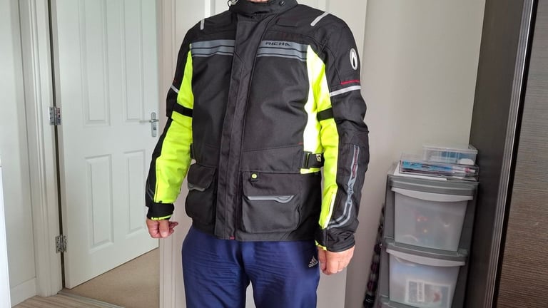 image for Richa black and fluorescent yellow Motorcycle Jacket