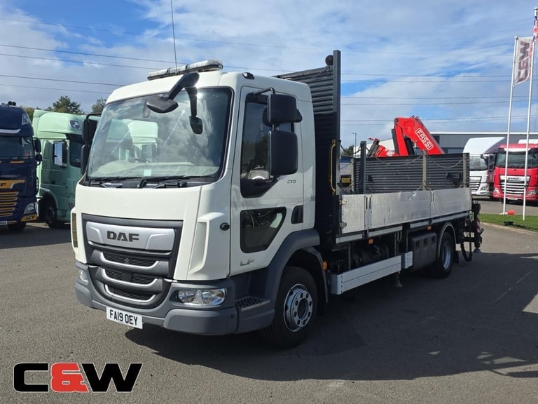2019 (19) DAF FA LF 210 4x2 DROPSIDE WITH REAR MOUNTED CRANE – 249,000Kms