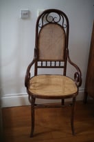 Bentwood chair with caning 