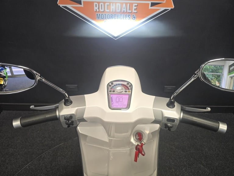 2021 Lambretta V200 Special in white , great looking scooter.