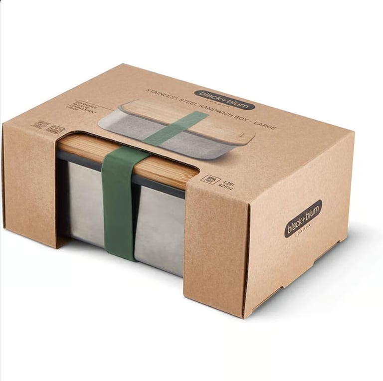 image for FOOD LUNCH SANDWICH BOX Black+Blum - brand new in original packaging