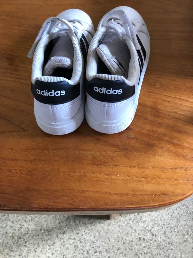 Adidas boys white trainers size 13