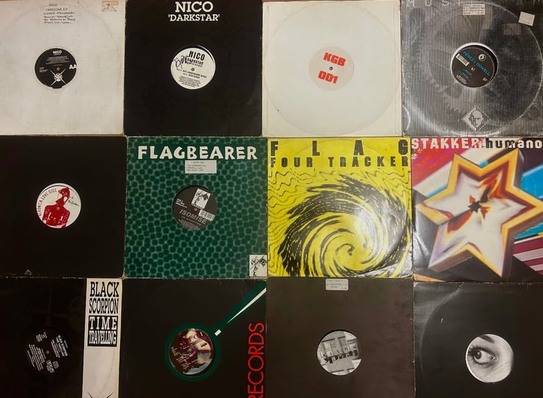 Techno Electro Mixed x24 Vinyl Rave Music Records job lot