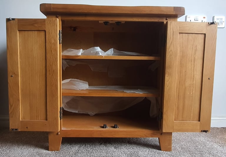 Oak Effect Small Freestanding Cupboard 