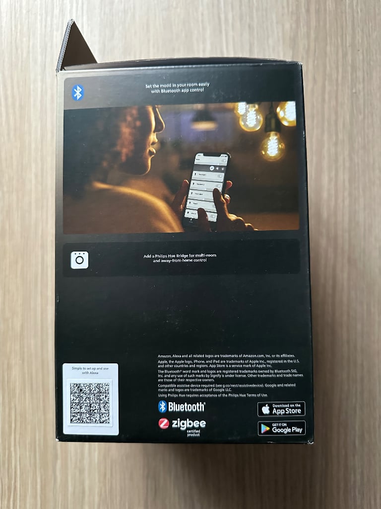 Philips Hue White Filament Lamp, Giant Globe, 7.2W , E27, 580lm , 2100K (9290030521) 