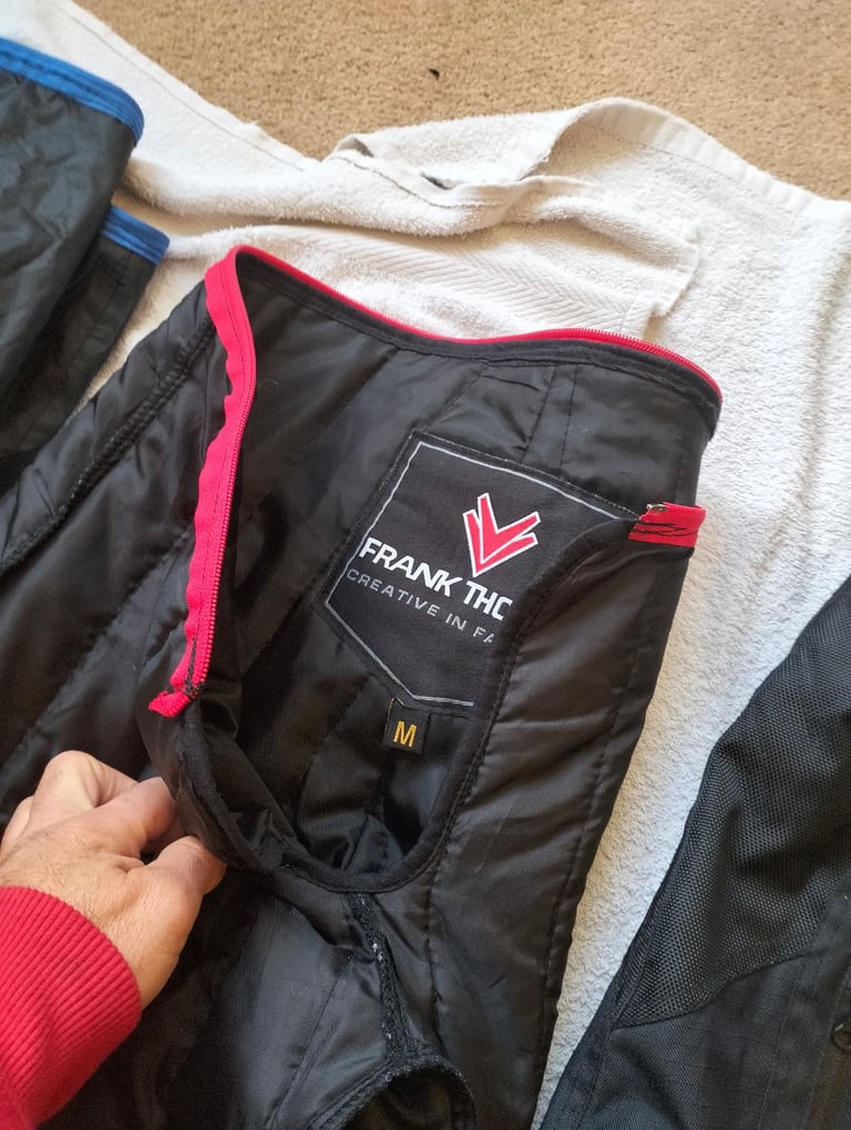 Frank Thomas Mens Waterproof Textile Motorcycle Trousers Medium 32" W 4 in 1