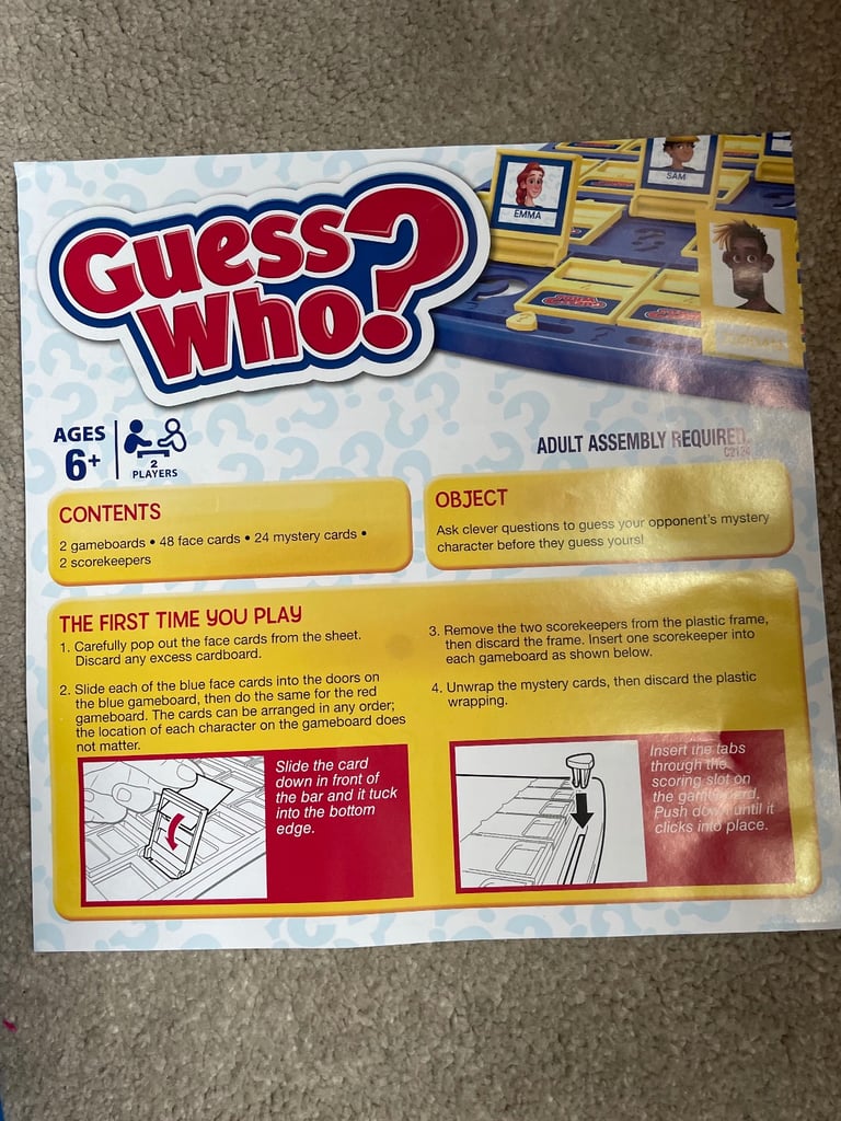 As new, Hasbro Guess Who kids Game
