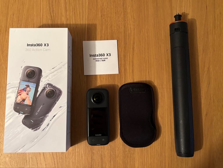Insta360 X3 5.7K 360 Action Camera with Accessories and Extras