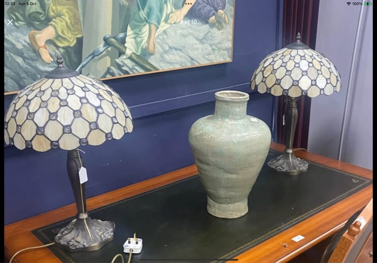 Pair of Tiffany style lamps in good working order