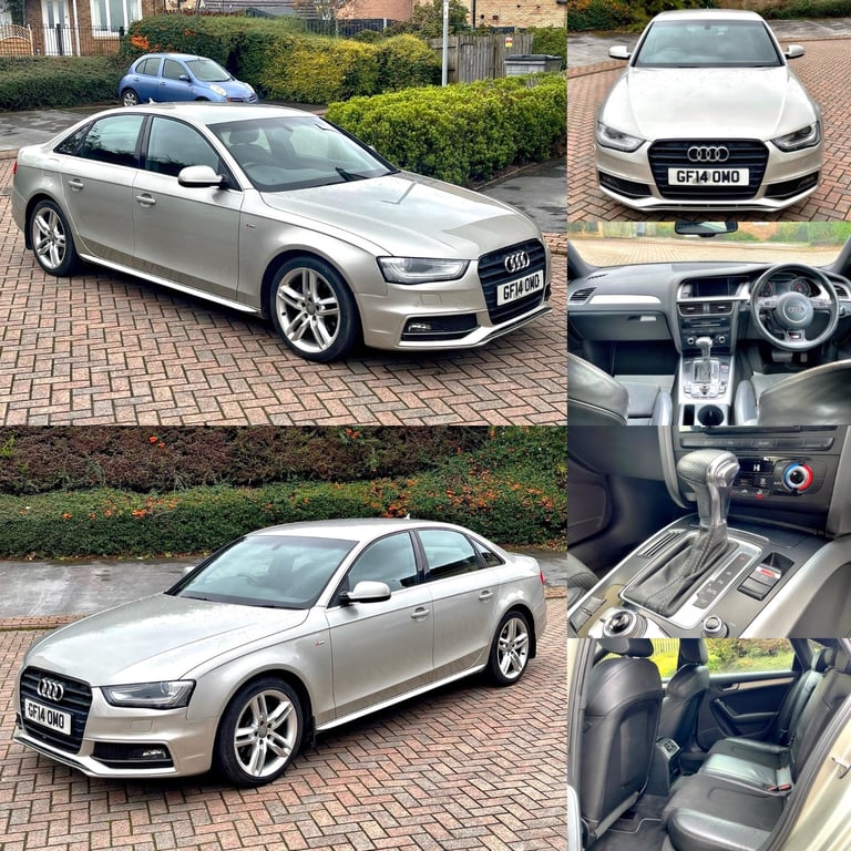 AUTOMATIC! 2014 AUDI A4 2.0 TDI S LINE AUTO MULTITRONIC FACELIFT B8.5 SALOON START/STOP SILVER
