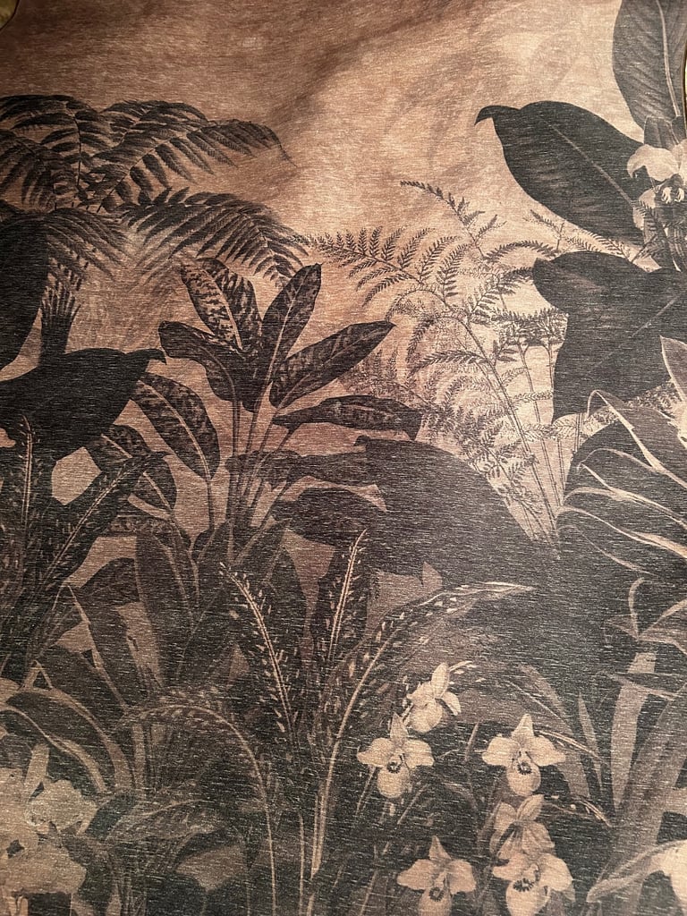 image for Habitat velvet rug and pair of curtains.