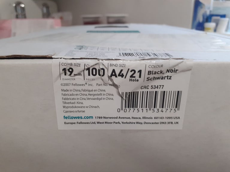 Comb Binding Machine A4 Hand Operated Rexel Model CB 350 21 Rings