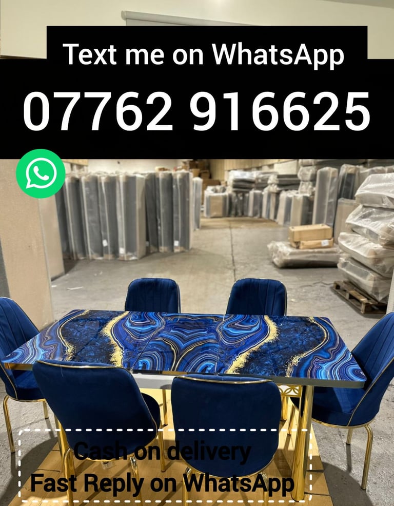 image for Dining Table with 4 or 6 chairs.