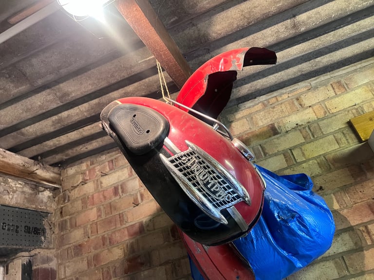Vintage triumph petrol tank