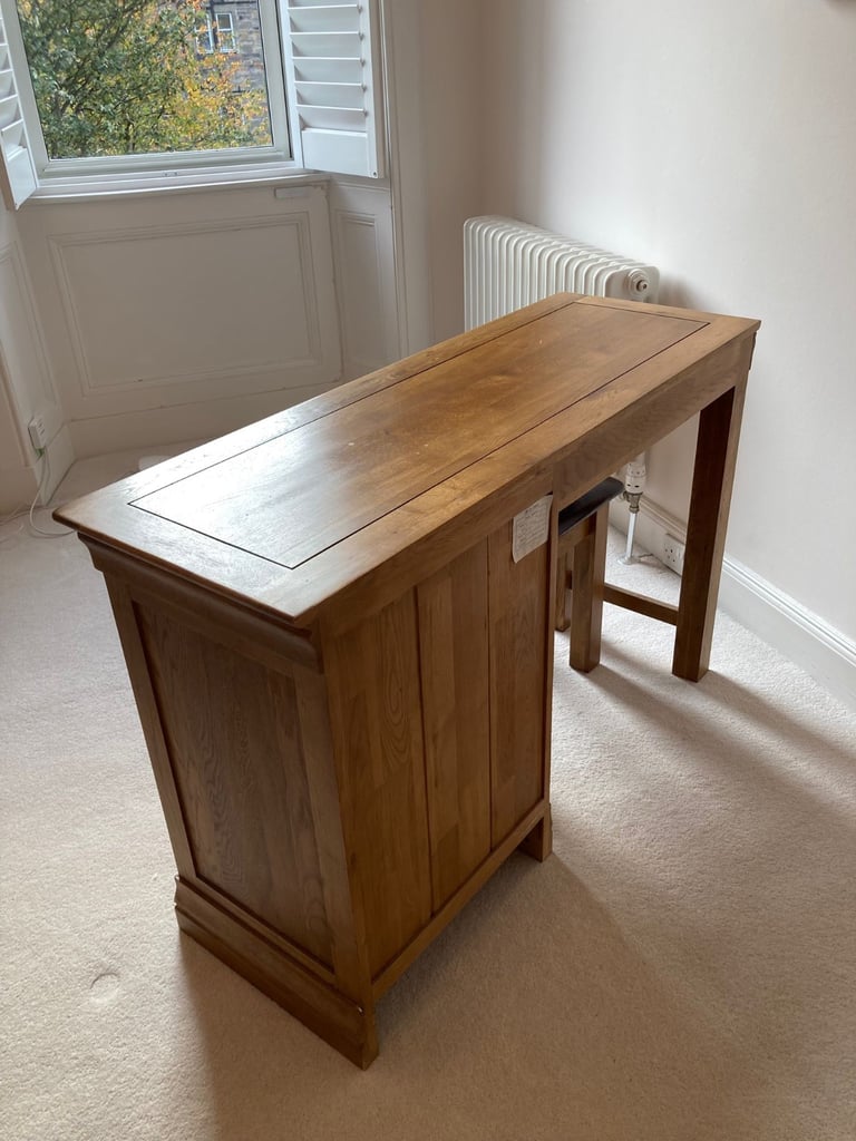 SALE - Solid Oak Dressing Table with Stool