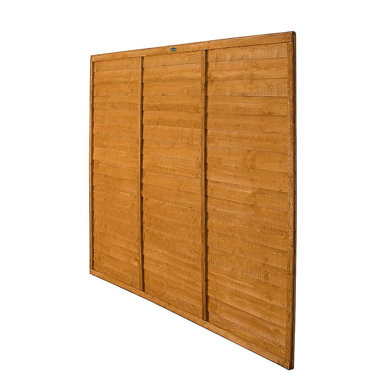 image for Forest Garden Traditional Overlap Dip treated 6ft Wooden Fence panel (W)1.83m (H)1.83m