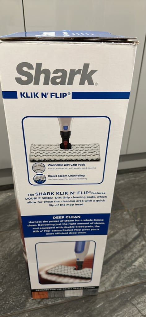 image for Shark kick and flip steam mop