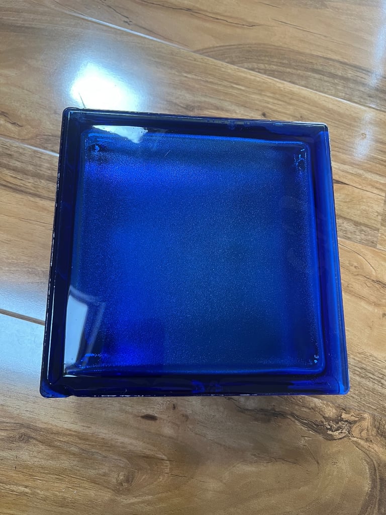 60 used Architectural blue glass blocks 