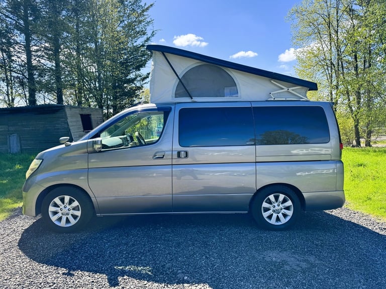 NISSAN ELGRAND FACE LIFT CAMPER VAN 3.5 V6 PETROL FULL SIDE KITCHEN CONVERSION