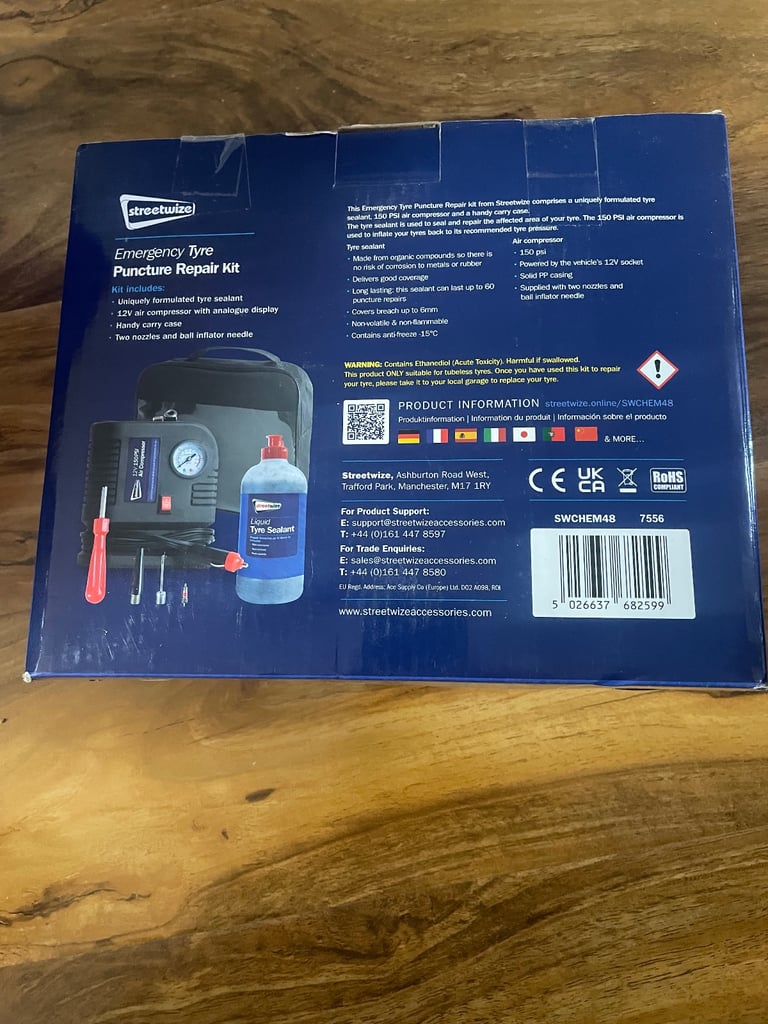 Tyre compressor and sealant 