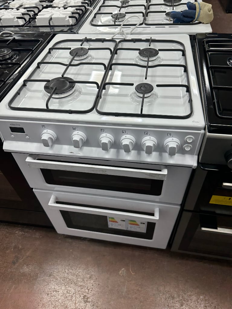 60CM WHITE ELECTRA GRADED GAS COOKER 