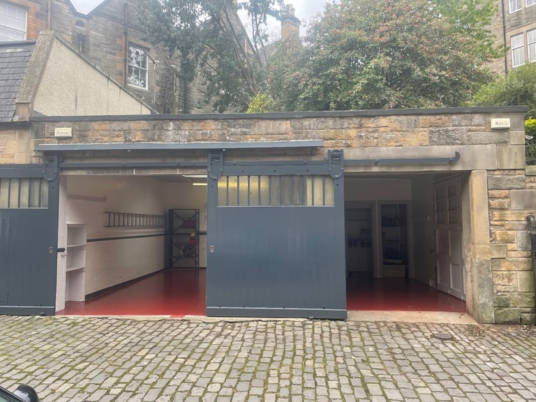 Secure triple garage with power and water West End Edinburgh