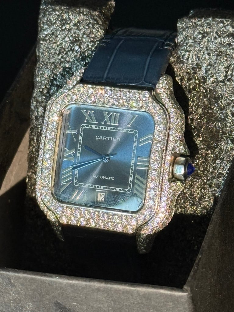 Cartier Santos diamond set 