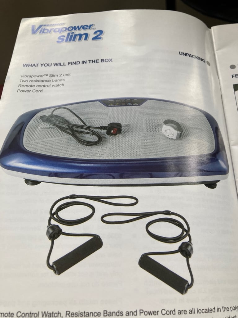 VIBRAPOWER SLIM 2 VIBRATION PLATE AND EQUIPMENT. AS NEW. 