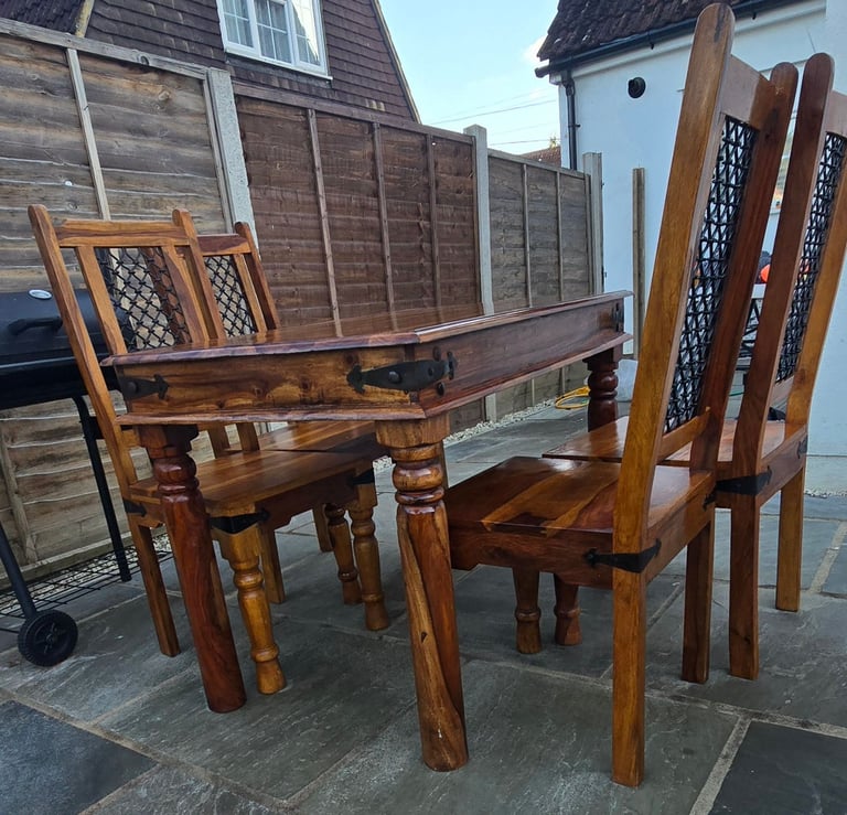 Solid wood table and chairs 